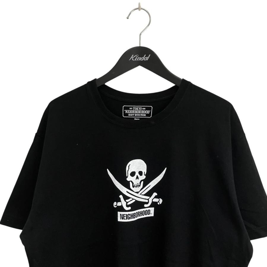 NEIGHBORHOOD（ネイバーフッド） プリントドクロ 半袖Tシャツ ブラック 