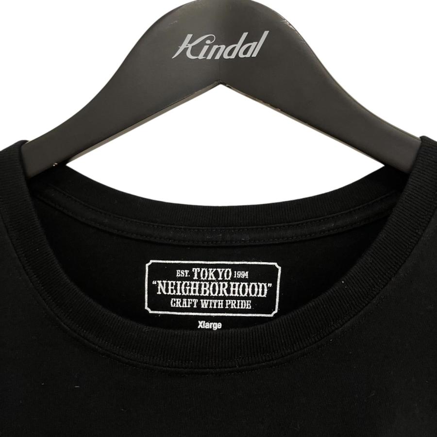 NEIGHBORHOOD（ネイバーフッド） プリントドクロ 半袖Tシャツ ブラック 
