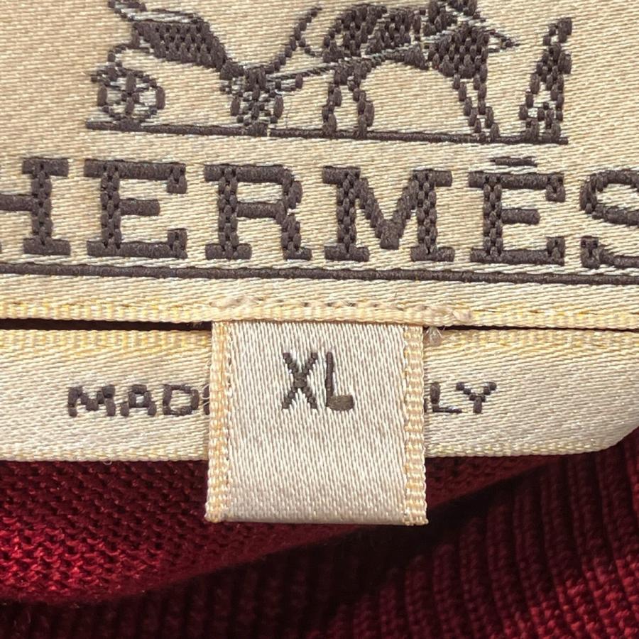 HERMES（エルメス） HERMES 100％シルク タートルネックニット レッド