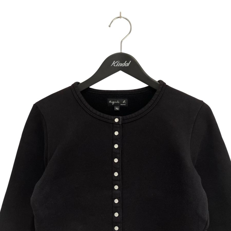 agnes b. アニエスベー 19SS カーディガンプレッション ED17M001 ブラック 3 agnes b. - agnes b. アニエスベー 19SS カーディガンプレッション