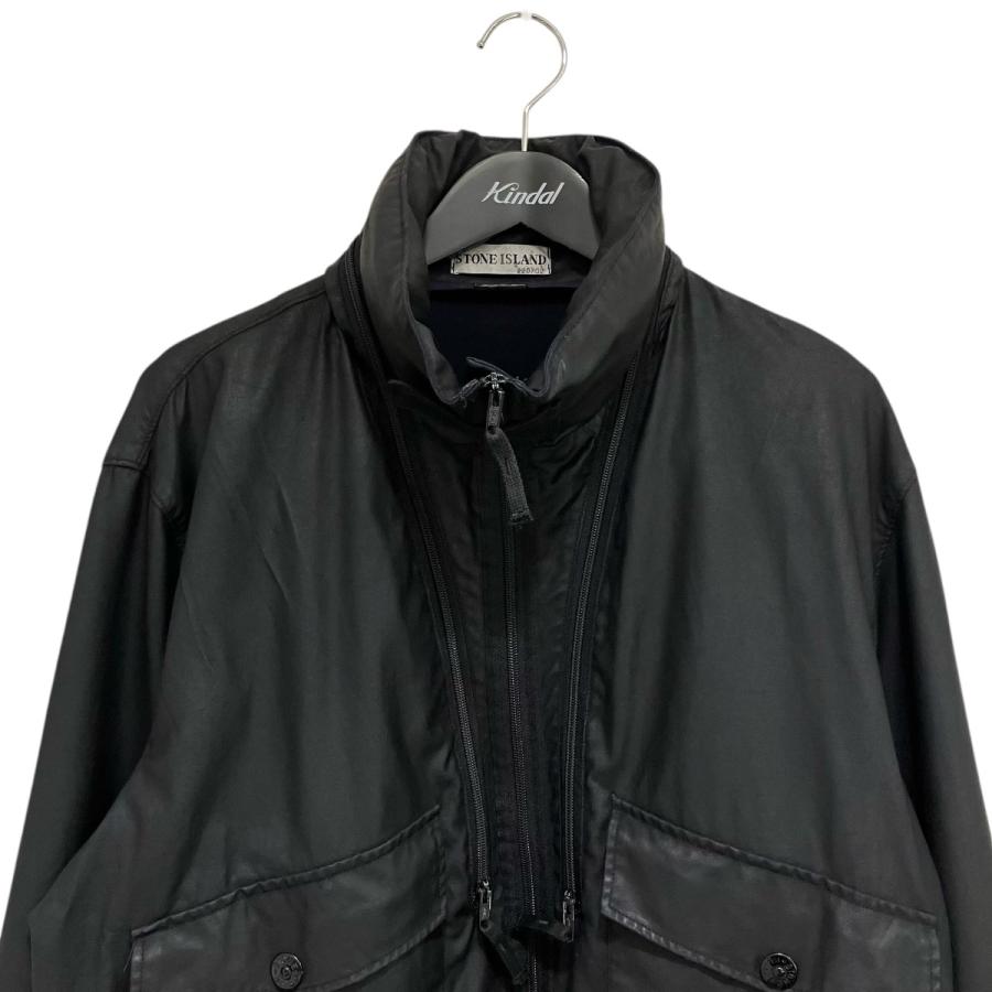 ストーンアイランド STONE ISLAND コーティングウールブルゾン ジャケット 34154 A31 ブラック サイズ：Lの画像