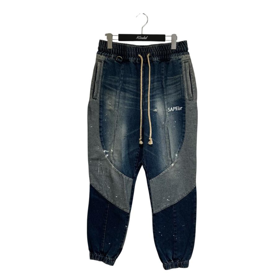 サプール SAPEur VINTAGE DENIM TRACK PANTS デニムパンツ インディゴ