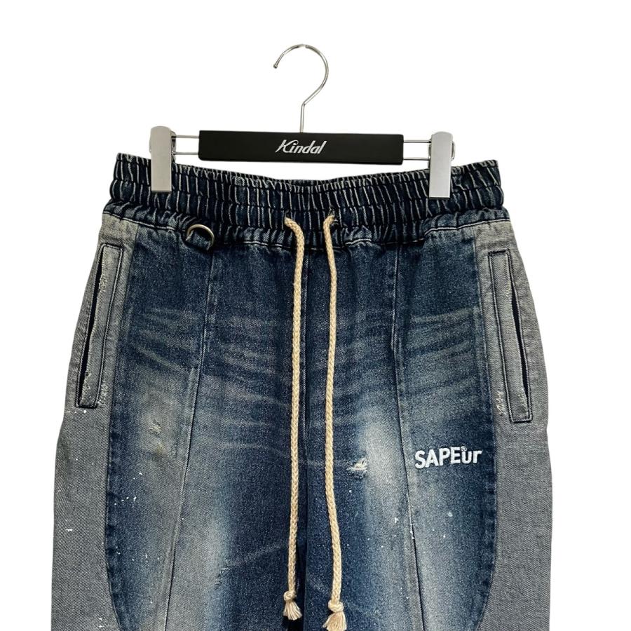 サプール SAPEur VINTAGE DENIM TRACK PANTS デニムパンツ インディゴ