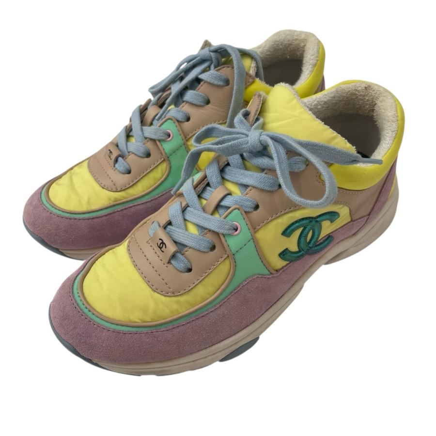 CHANEL シャネル G34360ココマーク/ スニーカー35ハーフレディース