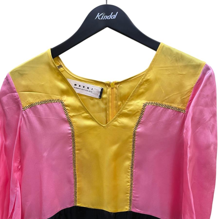 MARNI（マルニ） 半袖ワンピース ABMAL78CQ1TV266 ピンク×ブラック