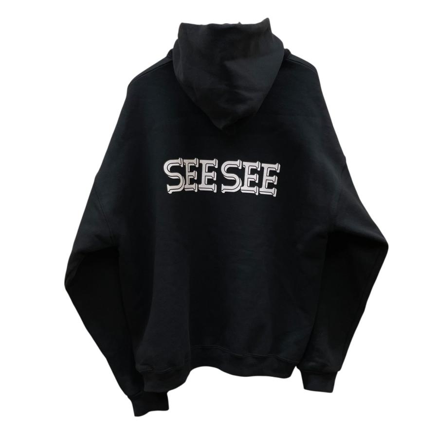 cece シーシー SEESEE 裏起毛プルオーバーパーカー ブラック