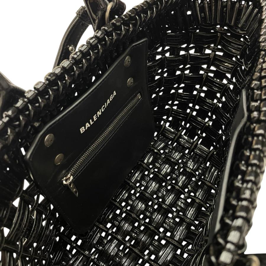 鑑定済・美品★バレンシアガ　ビストロXS 2way カゴバッグ　ブラック BALENCIAGA】バレンシアガビストロXS・ブラック・カゴバッグ