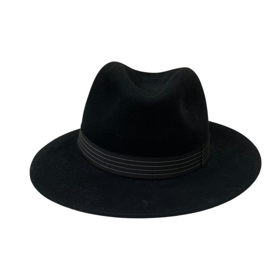 Borsalino ブラック ウールハット Borsalino（ボルサリーノ） 【値下げ】BORSALINO ウールカシミヤ