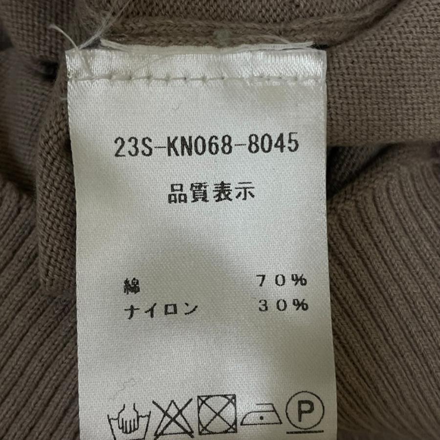 パトゥ Patou ロゴ半袖ニット 23S-KN068-8045 ベージュ サイズ：S