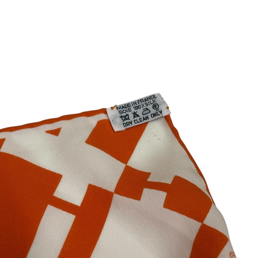 エルメス　HERMES スカーフ　オレンジ　柄　カレ65 HERMES（エルメス） カレ65 OP'H スカーフ オレンジ : カインドオル