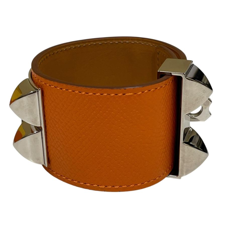 HERMES（エルメス） コリエ・ド・シアン S刻印 レザーブレスレット 