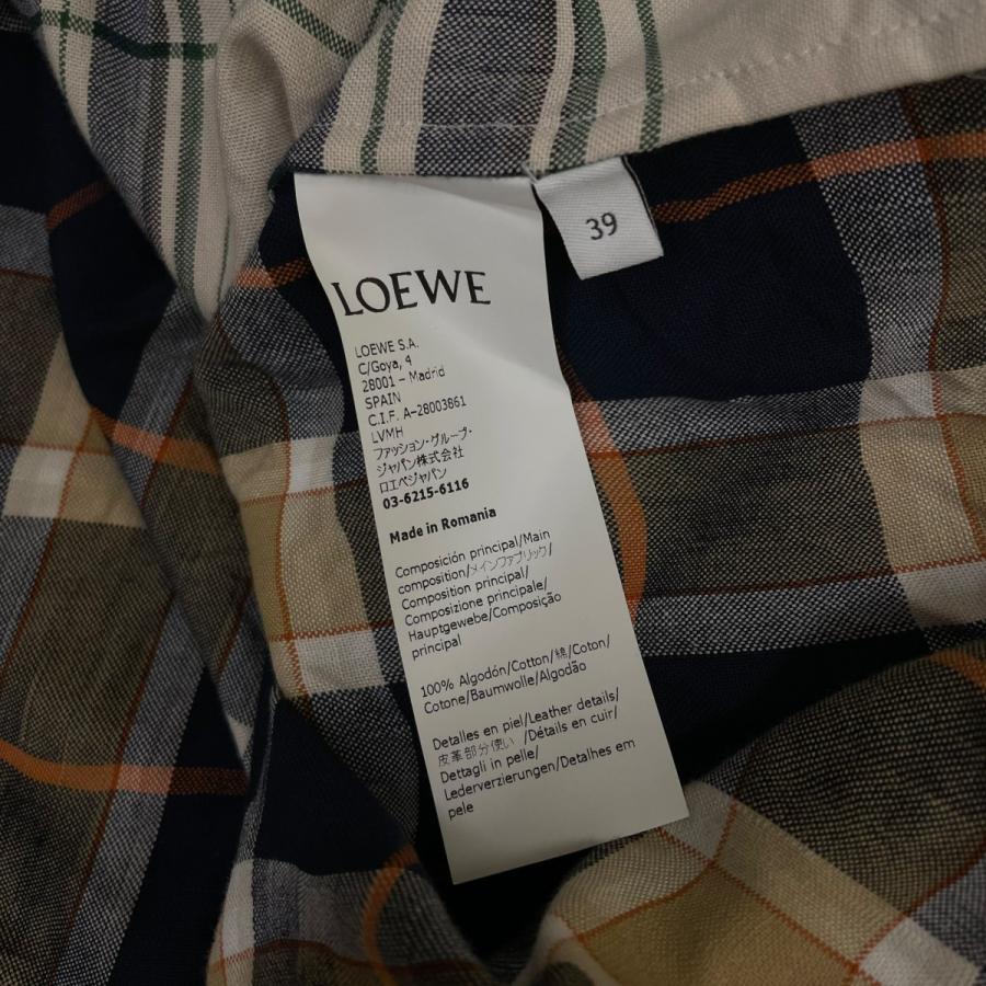 LOEWE（ロエベ） 【値下げ】LOEWE チェック柄 半袖ブラウス コットン