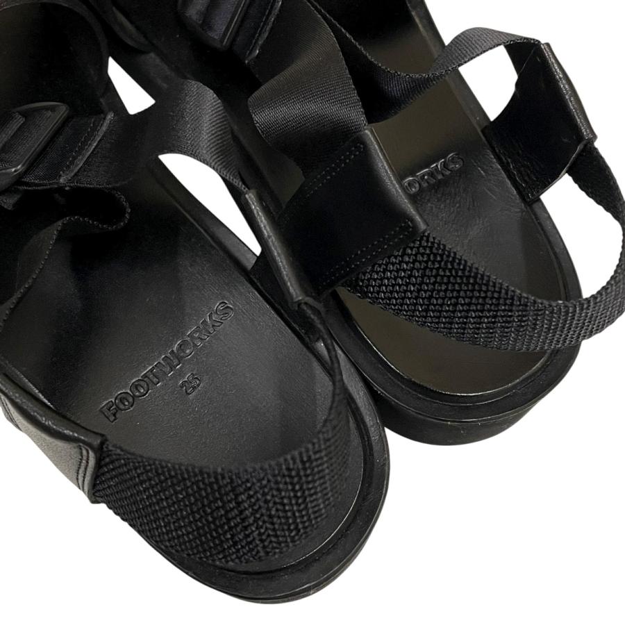フットワークス footworks サンダル ブラック サイズ：25cm