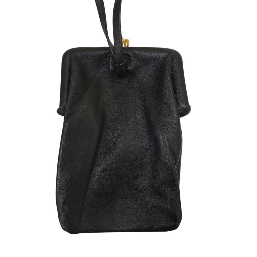 ✨美品✨　ジルサンダー　ポーチ　ケース　がま口　レザー　ブラック JIL SANDER（ジルサンダー） がま口 ショルダー ショルダーポーチ
