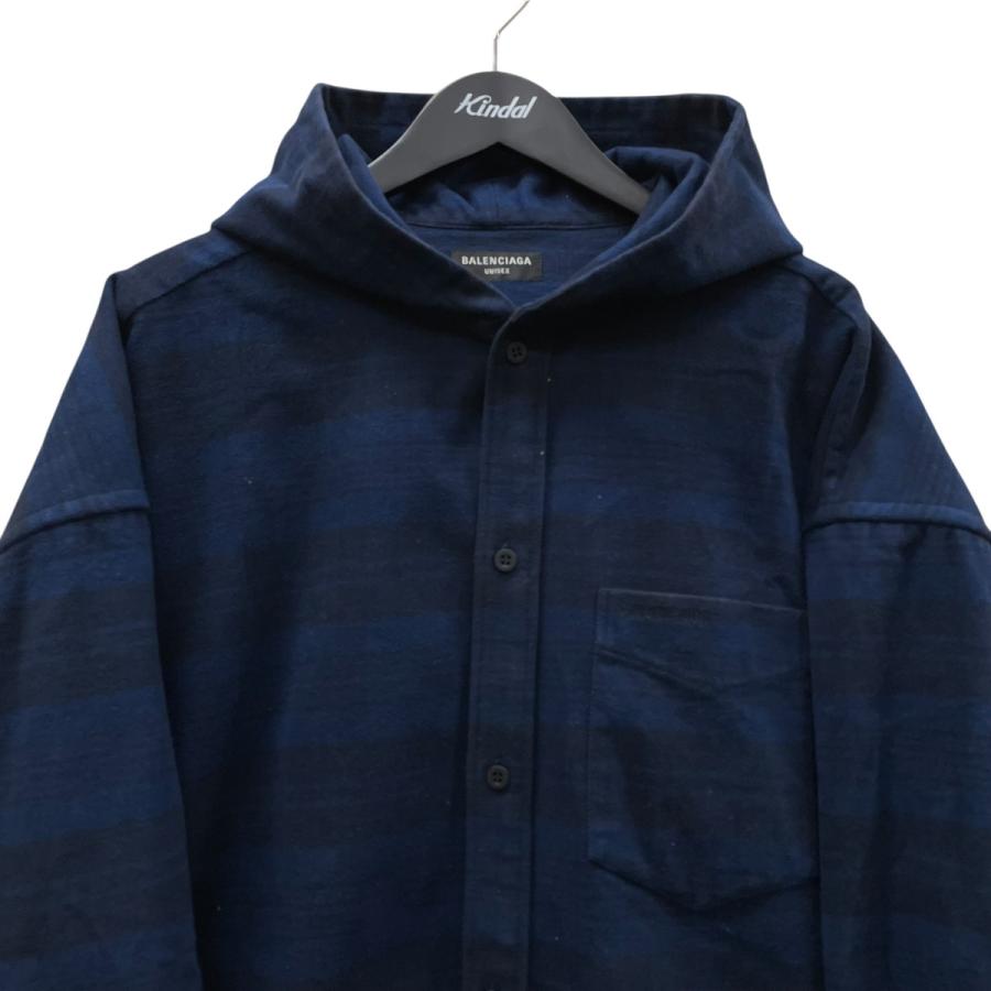 トップス BALENCIAGA Check Flannel Hooded Shirt BALENCIAGA（バレンシアガ） BALENCIAGA Check Flannel Hooded Shirt