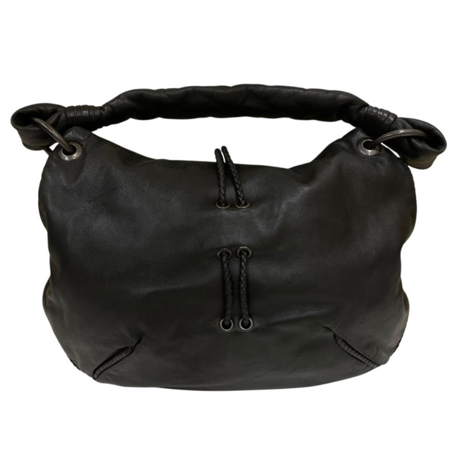 ボッテガ　レザー　ハンドバッグ BOTTEGA VENETA（ボッテガ・ヴェネタ） レザーハンドバッグ ブラック