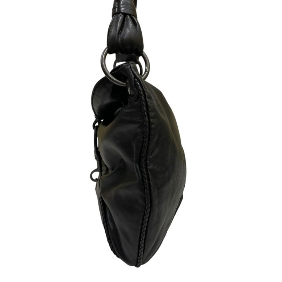 ボッテガ　レザー　ハンドバッグ BOTTEGA VENETA（ボッテガ・ヴェネタ） レザーハンドバッグ ブラック