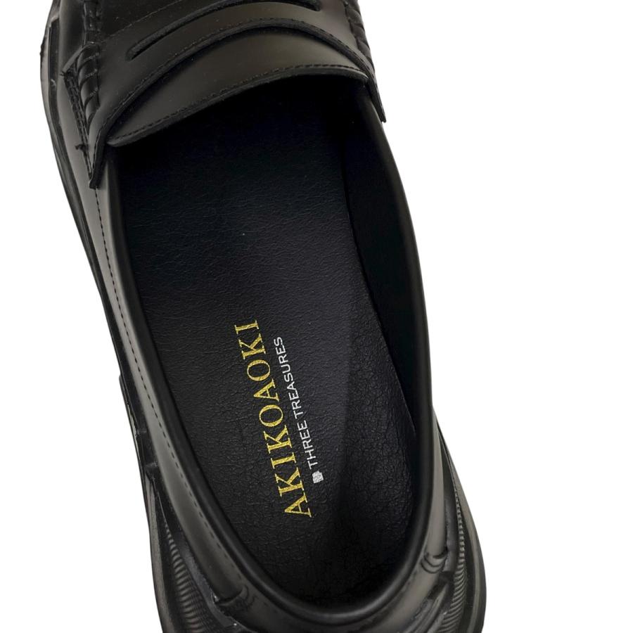 AKIKOAOKI（アキコアオキ） 厚底ローファー ブラック サイズ：26.5cm