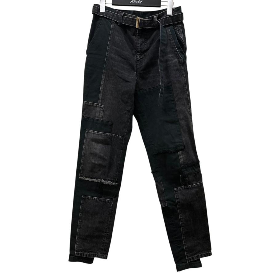 【美品】sacai 21SS パッチワークデニムパンツ 再構築 サイズ２ sacai（サカイ） 【値下げ】sacai Patch Work Denim Pants パッチ
