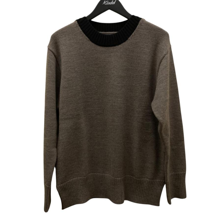 MHL ウール100% クルーネックニット セーター チャコールグレー L MHL.（エムエイチエル） MHL PURE WOOL CREW KNIT クルーネックニット