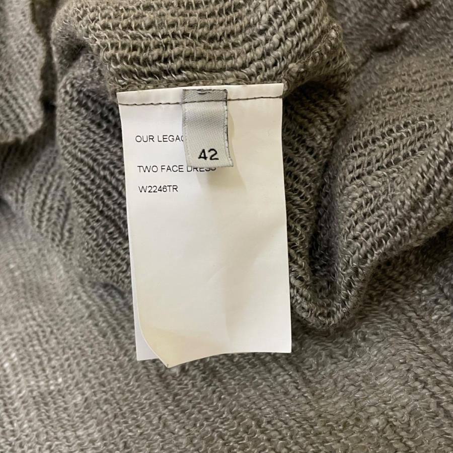 アワーレガシー OUR LEGACY TWO FACE DRESS 長袖ワンピース ロングシャツ W2246TR グレー サイズ：42_4