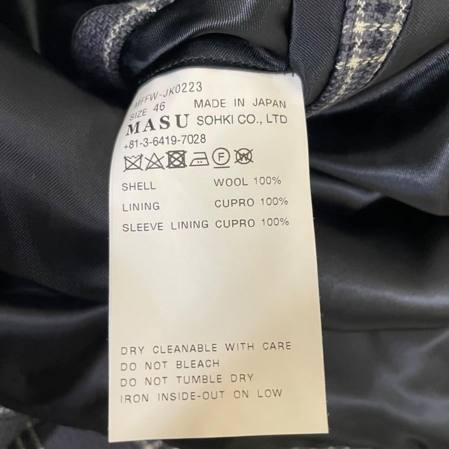 値下げ】MASU GLEN PLAID TAILORED JACKET ダブルジャケット MFFW 