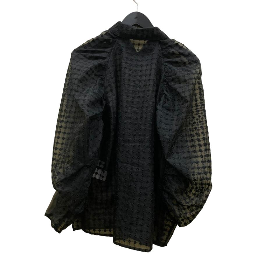 【値下げ】FUMIE=TANAKA sheer lame sh 長袖ブラウス F25A-22 ブラック サイズ：2 (広島パルコ店)の画像