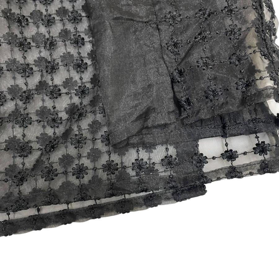 【値下げ】FUMIE=TANAKA sheer lame sh 長袖ブラウス F25A-22 ブラック サイズ：2 (広島パルコ店)の画像