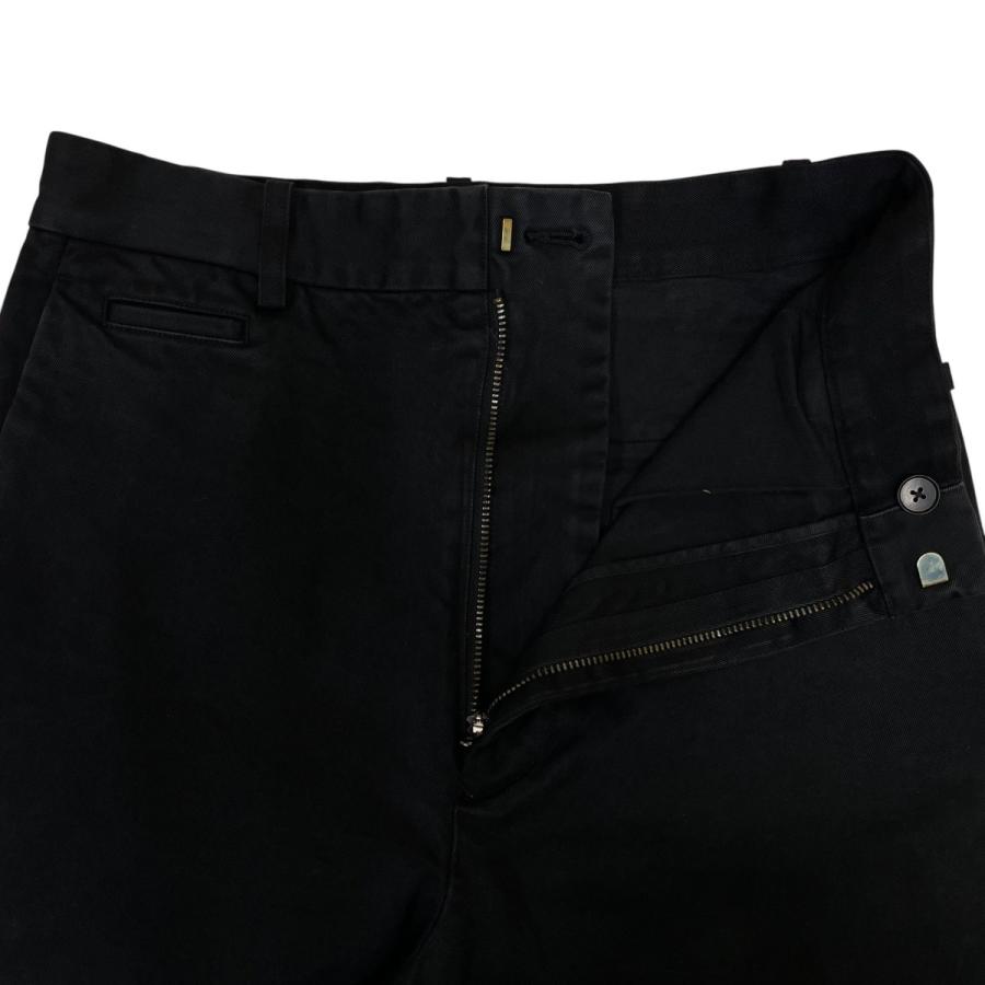 5556【美品】オーラリー ワイドパンツ チノパンツ ストレート　M　ブラック AURALEE（オーラリー） 【値下げ】AURALEE PRODUCT DYED FINX CHINO