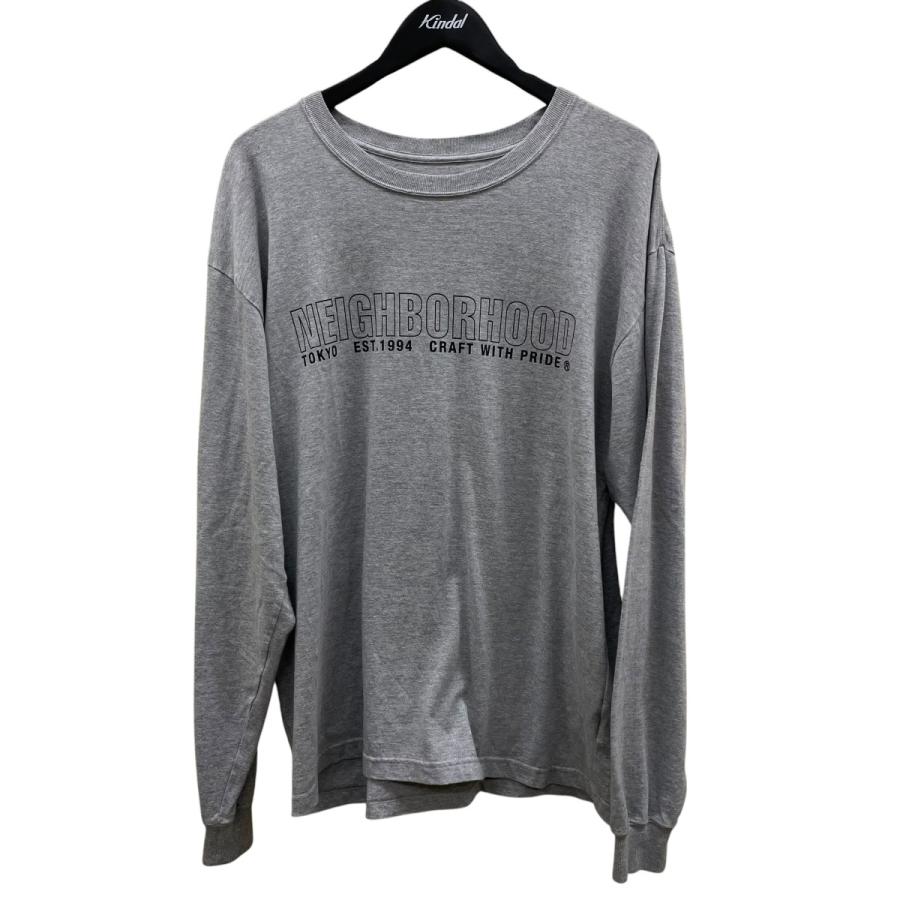 NEIGHBORHOOD（ネイバーフッド） ロゴ長袖Tシャツ グレー サイズ：M 