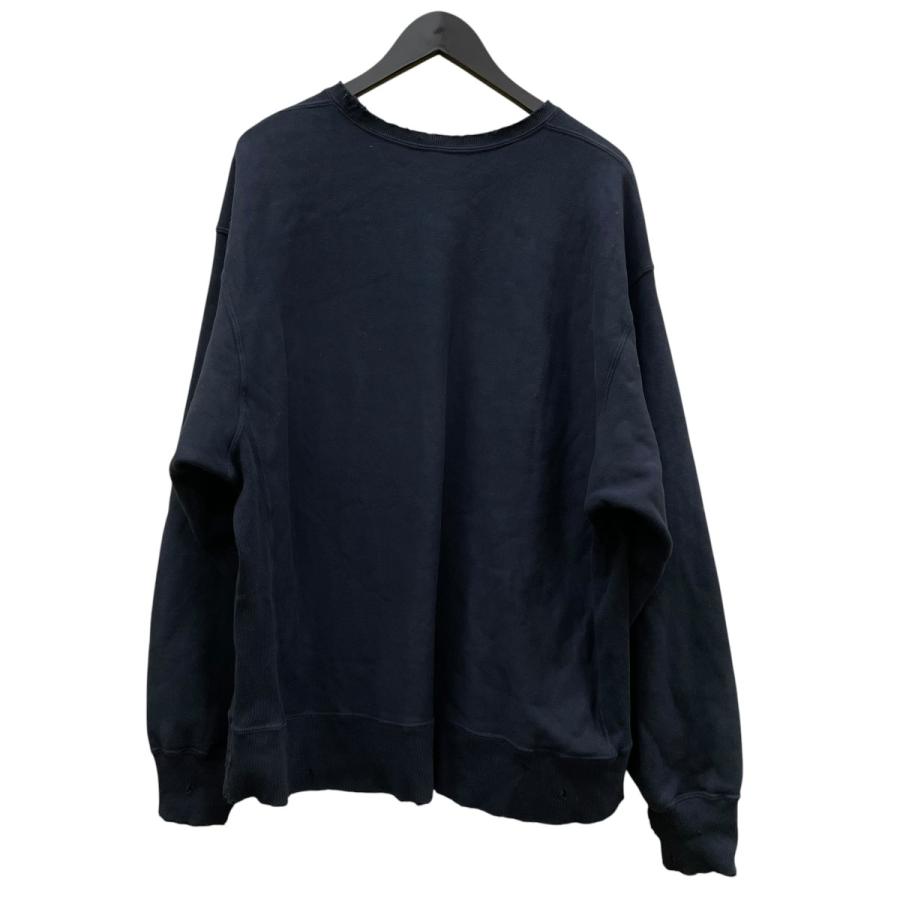 値下げ】ANCELLM DYED DAMEGE SWEAT SHIRT クルーネックスウェット ANC 