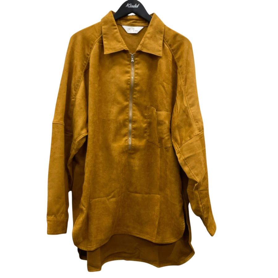 新品未使用 アンセルム ヴィーガンレザースキッパーロングスリーブジップシャツ アンセルム ANCELLM VEGAN LEATHER SKIPPER LONG LS ZIP SHIRT ジップ