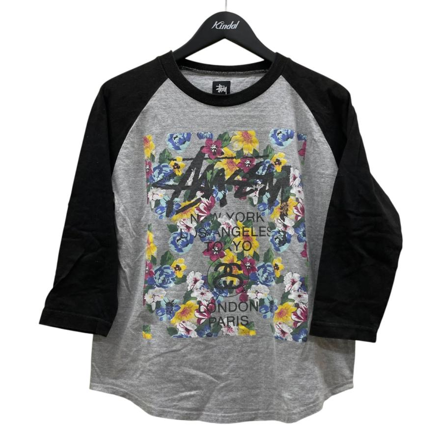 STUSSY（ステューシー） 花 プリント ラグランスリーブ ロングスリーブ 