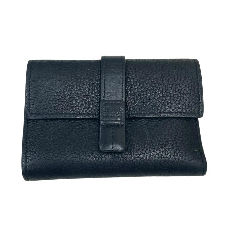 LOEWE 三つ折り財布 レザー バーティカルウォレット LOEWE（ロエベ） バーティカルウォレット 3つ折り財布 ブラック