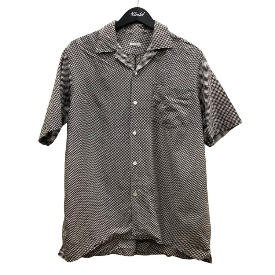 COMOLI 半袖シャツ ドット柄 COMOLI（コモリ） コットンシルク ドットオープンカラーシャツ ドット