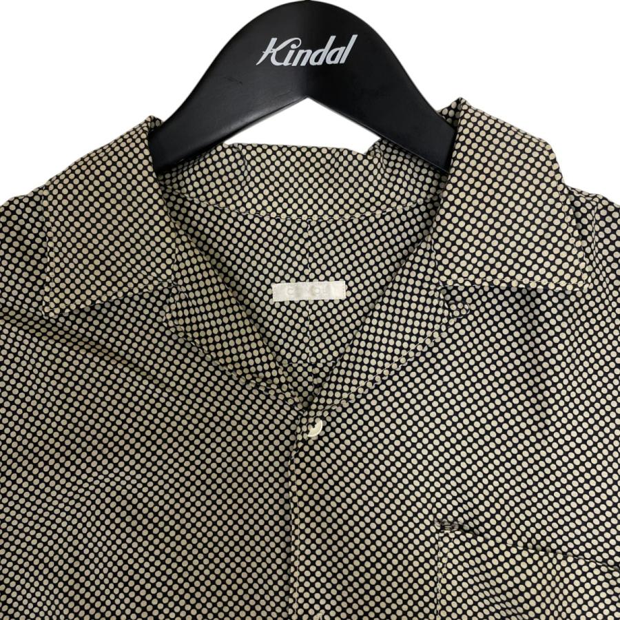 COMOLI（コモリ） コットンシルク ドットオープンカラーシャツ ドット