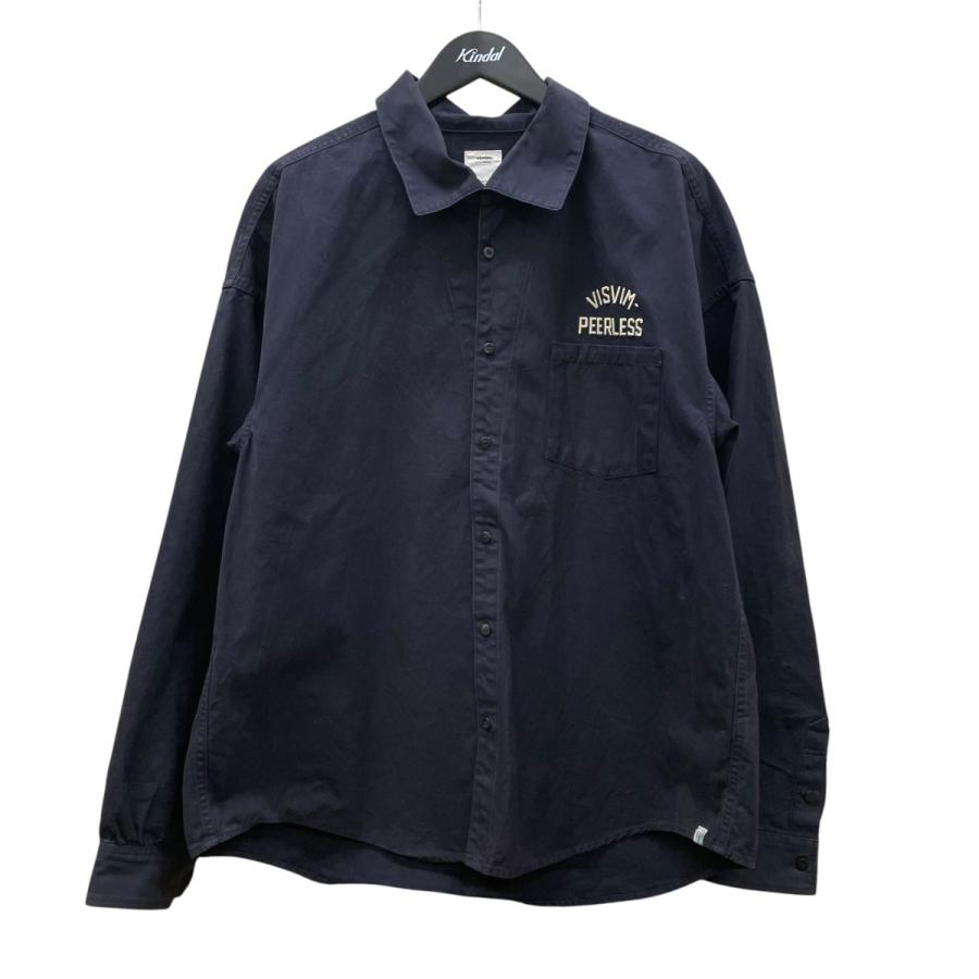 비즈빔 VISVIM PALMER SHIRT L S PEERLESS 긴팔 셔츠 0123105011008 네이비 사이즈：3