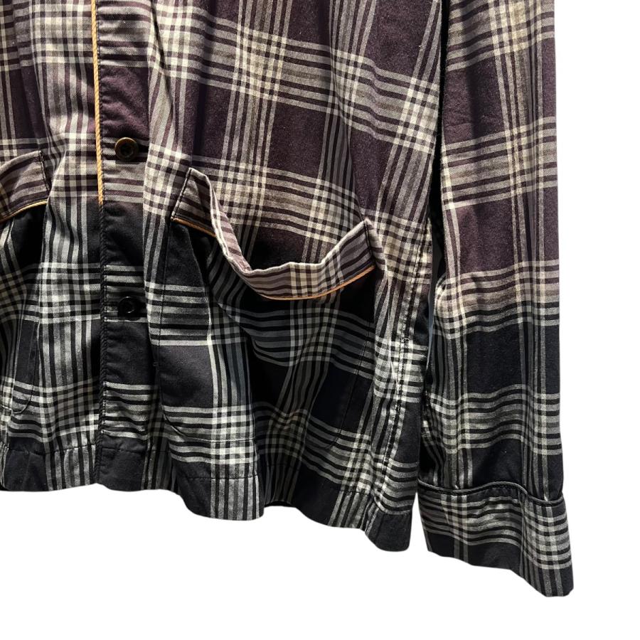 sacai（サカイ） チェックシャツ 21-02540M 21SS Plaid Overdye Jacket