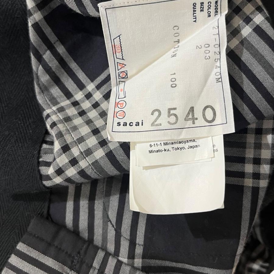 sacai（サカイ） チェックシャツ 21-02540M 21SS Plaid Overdye Jacket