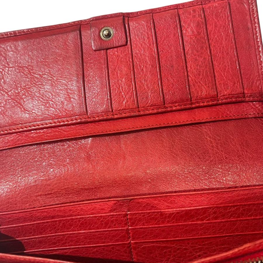 【未使用品】BALENCIAGA 長財布　赤 中古・古着通販】BALENCIAGA (バレンシアガ) 長財布 レッド｜ブランド