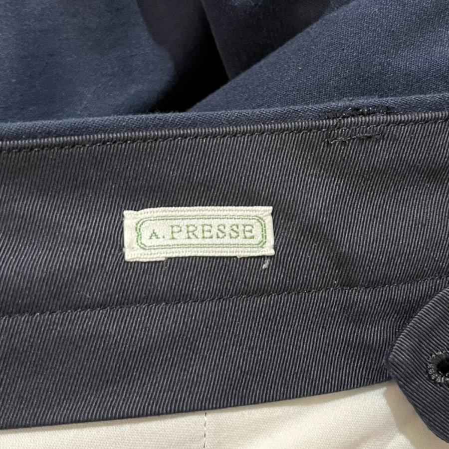 アプレッセ A．PRESSE Chino Trousers 無地 チノパンツ 22AAP-04-06H ネイビー サイズ：2の画像