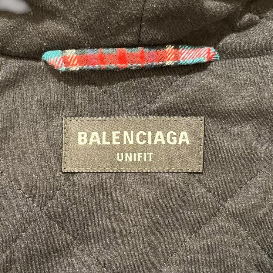 BALENCIAGA（バレンシアガ） チェック シャツパーカー ブルー×レッド
