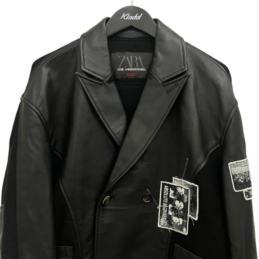アンダーソンベル×ザラ ANDERSSON BELL×ZARA ニット切替レザーダブル