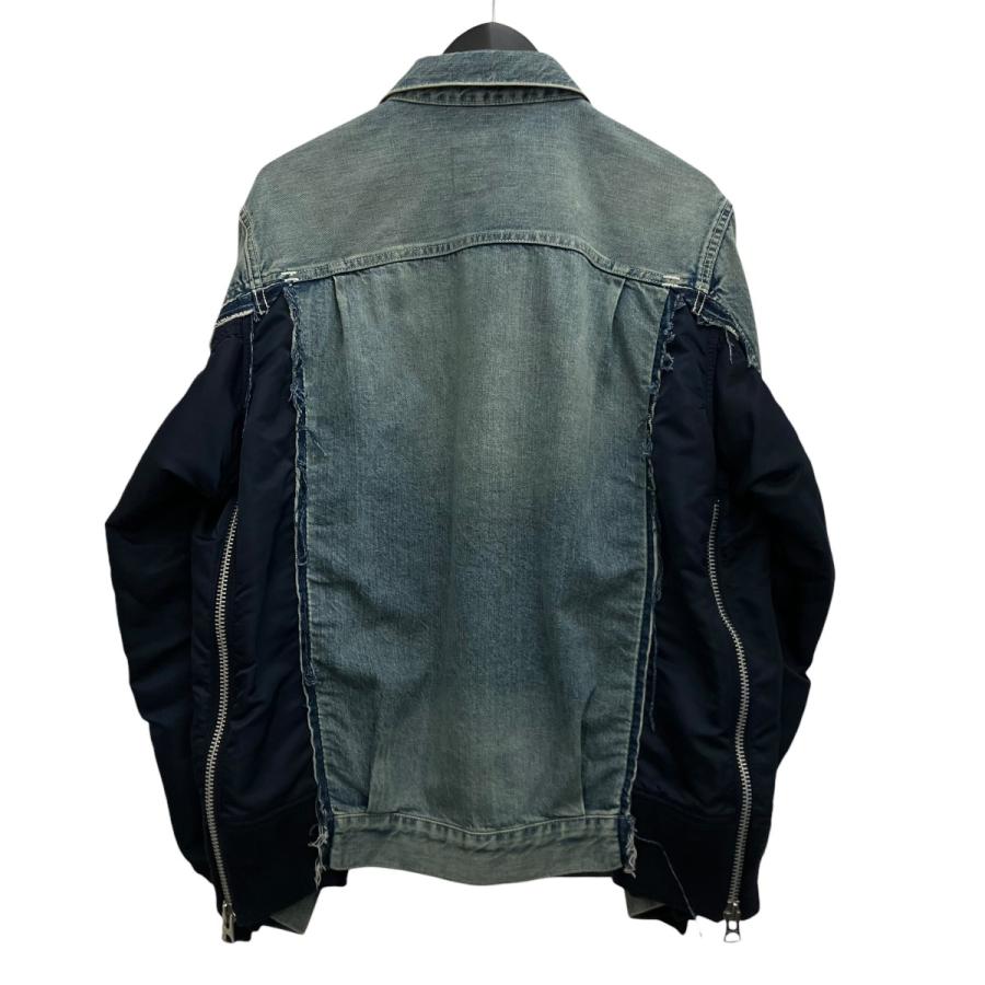 sacai ドッキング デニム　ナイロン　ツイルジャケット ma-1 sacai（サカイ） 【DENIM MA-1 JACKET】 MA-1ドッキングデニム