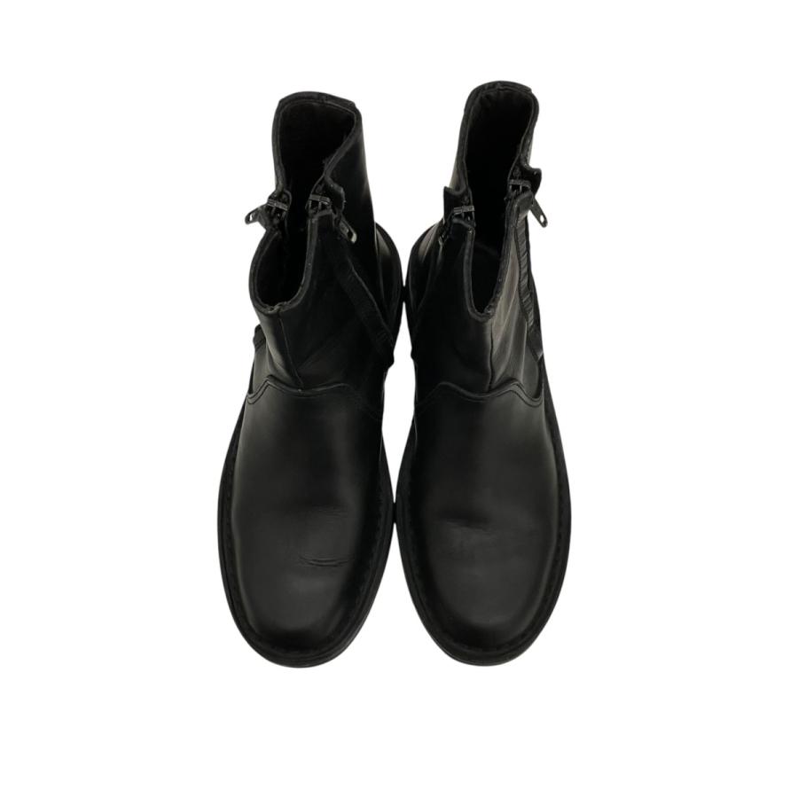 ヨウジヤマモト YOHJI YAMAMOTO レザー両サイドジップブーツ ブラック サイズ：36_4