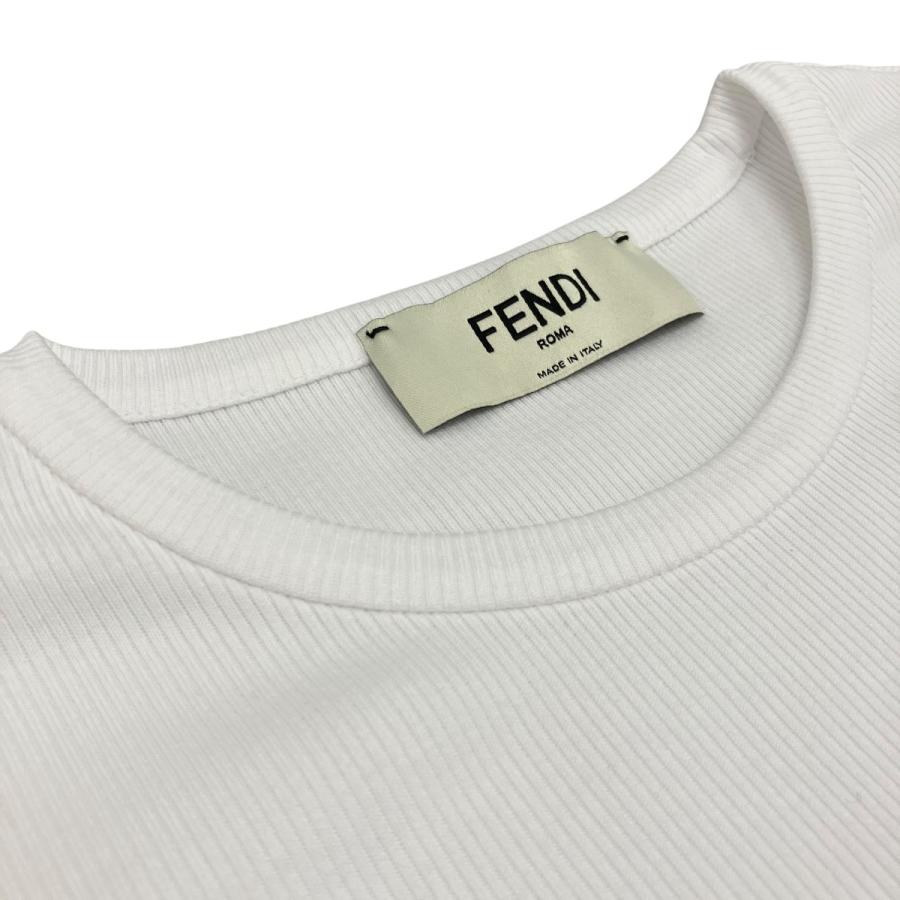 FENDI（フェンディ） クロップドリブTシャツ FS8110 ANQM ホワイト