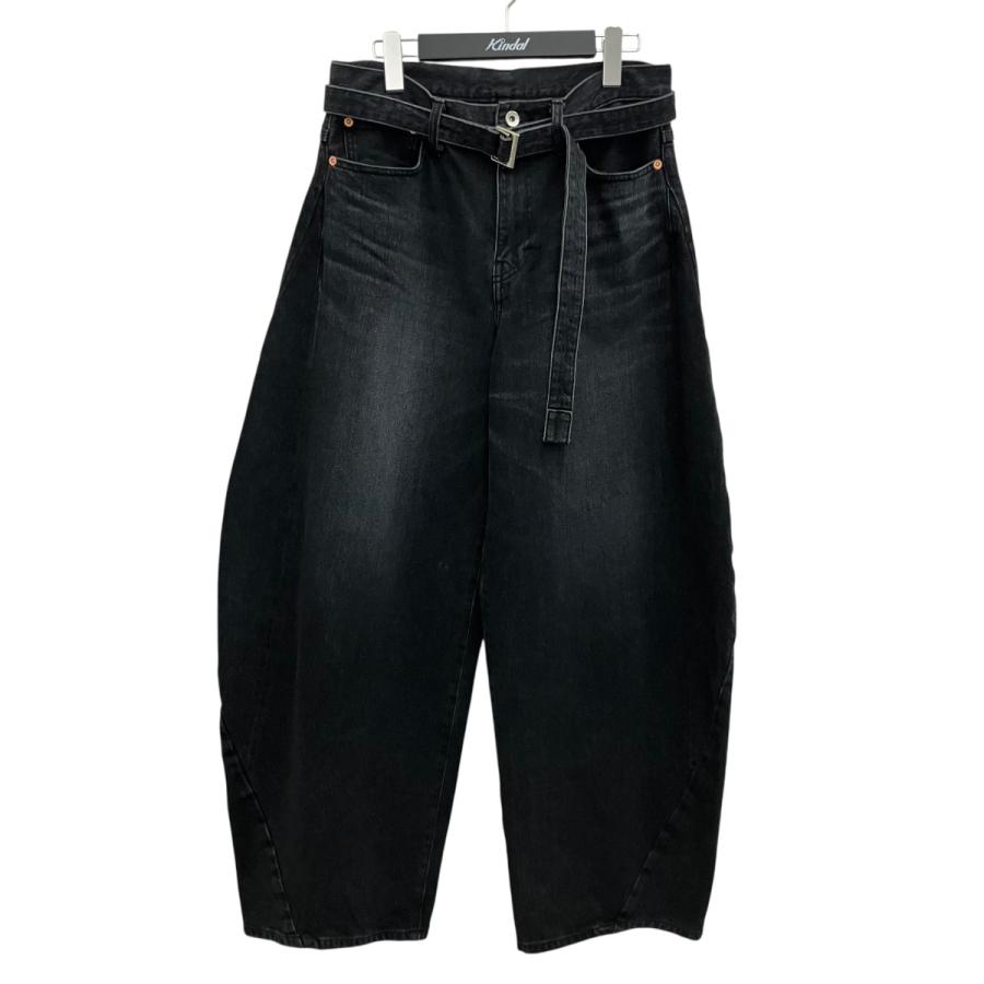 sacai サカイ ピンストライプ デニム切替 ベルテッド パンツ サイズ2 sacai（サカイ） sacai 26SS ベルテッドデニムパンツ 26-03930M