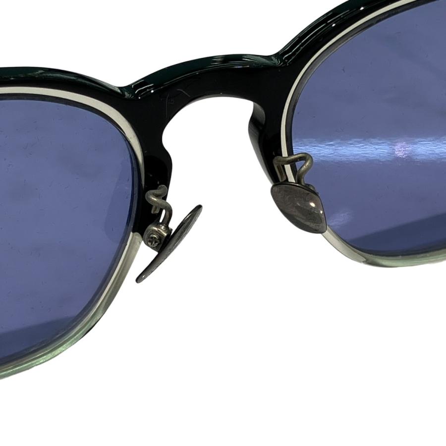 ファッション小物 OVEKE フラットレンズサングラス BLACK × BLUE