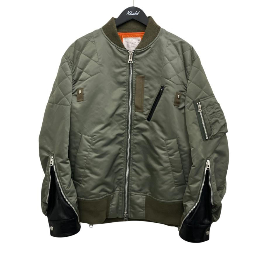 sacai（サカイ） レザードッキングMA-1フライトジャケット 20-02437M