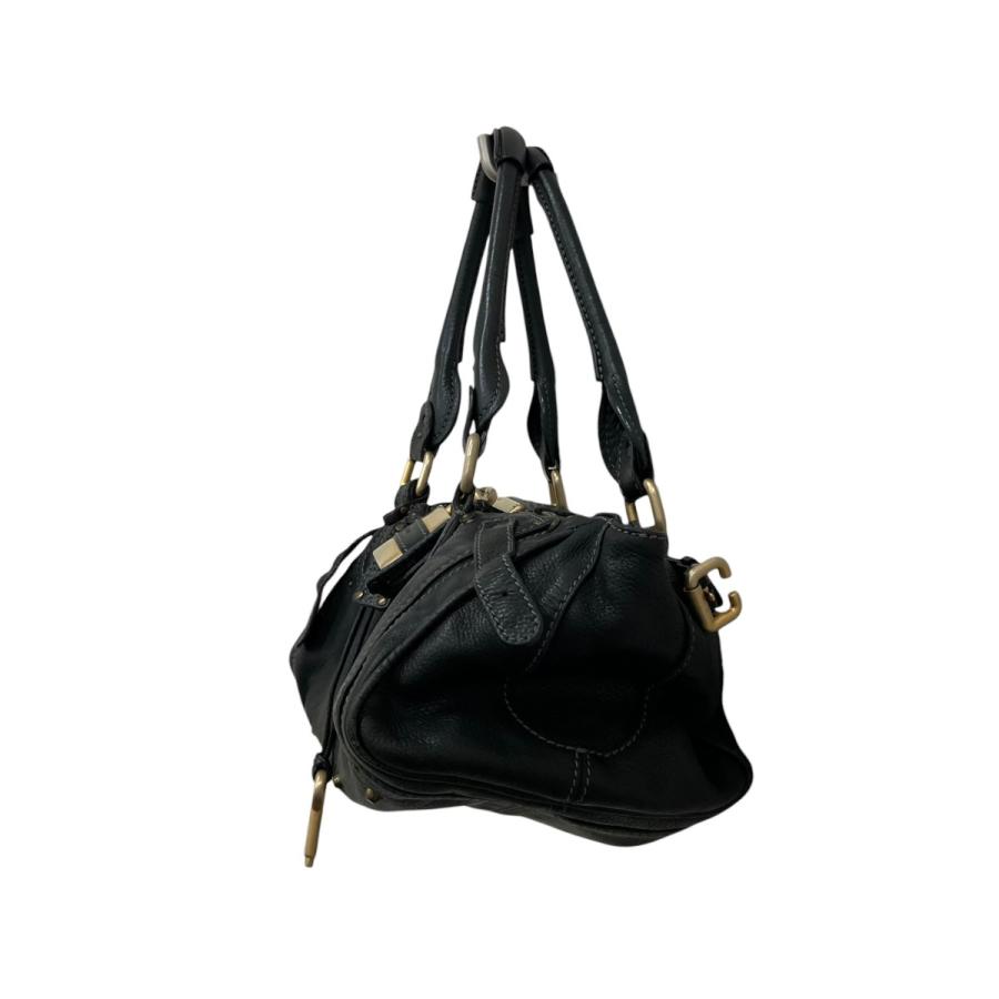 美品　Chloé パディントン　ブラックレザー ハンドバッグ Chloe（クロエ） 【PADDINGTON】 パディントンハンドバッグ ブラック